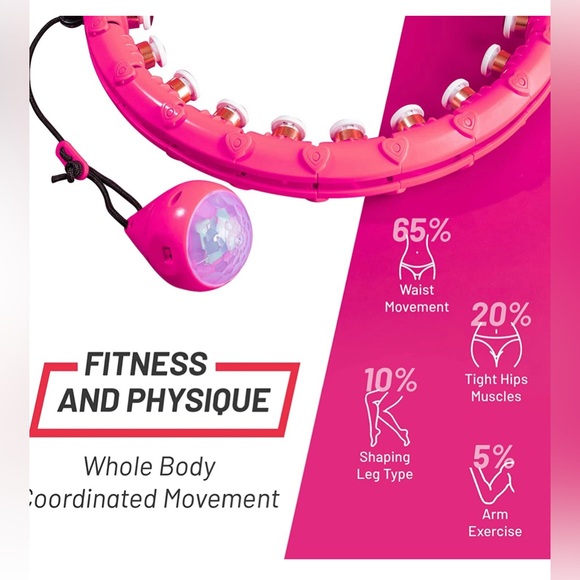 ACTIVNA PRO Smart Weighted Hula Hoop with Lights - Waist Hula for Adults - Picture 5 of 6